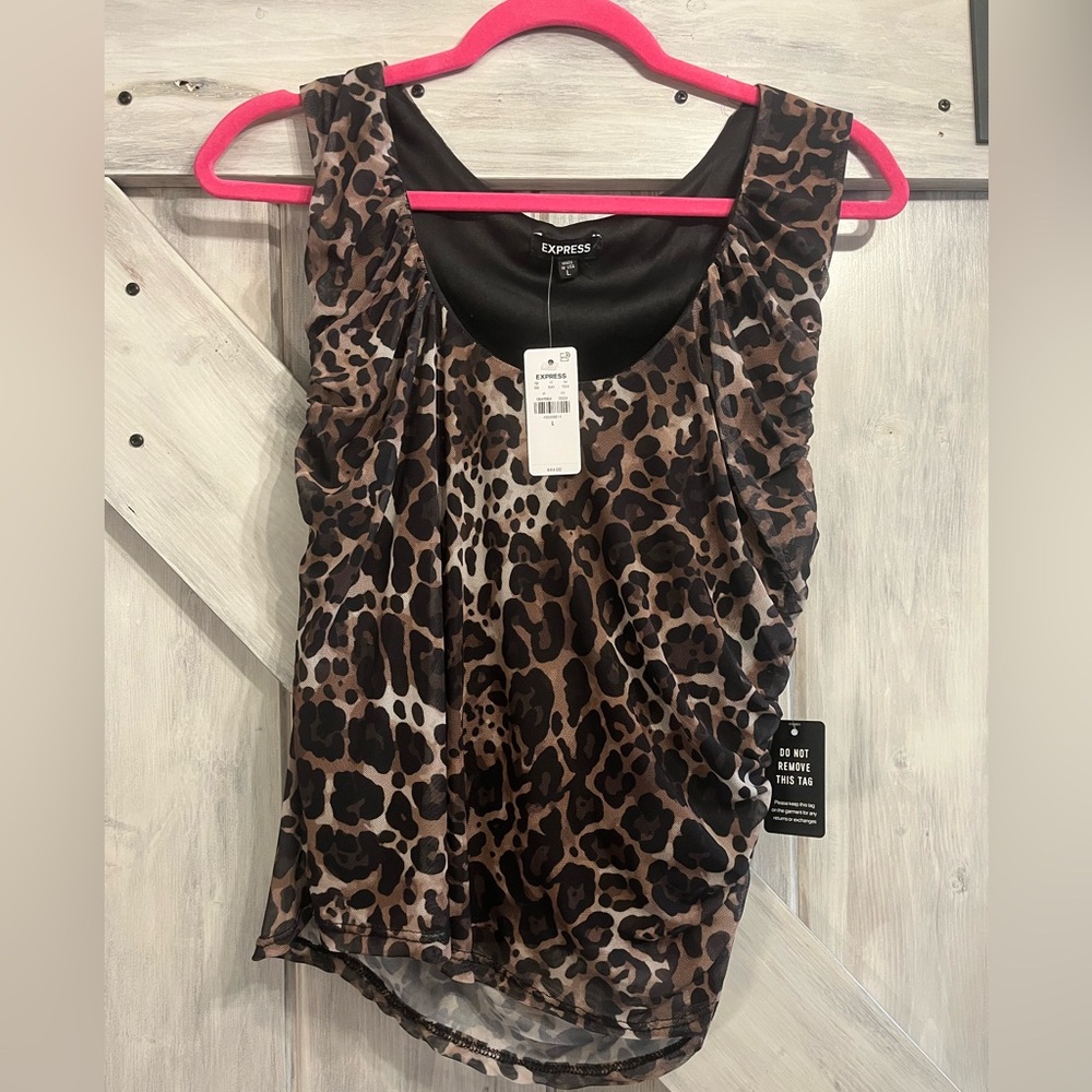 NWT Express animal print blouse